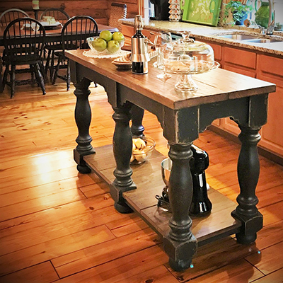 Handmade Amish Cassadaga Kitchen Island By The Louden Furniture Company