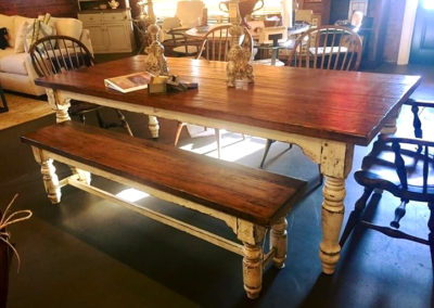 Handmade Amish Little Valley Farm Table By The Louden Furniture Company