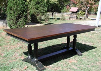 Handmade Amish Axeville Trestle Table By The Louden Furniture Company